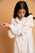 Load image into Gallery viewer, Picnic Vanilla Statement Shirt Dress
