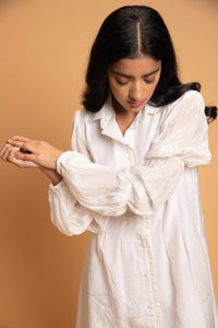 Picnic Vanilla Statement Shirt Dress
