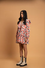 Load image into Gallery viewer, Ruffle It Up Outlined Florals Dress
