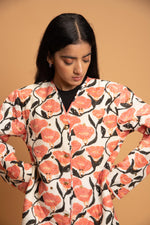 Load image into Gallery viewer, Azalea Bomber Jacket in Outlined Florals
