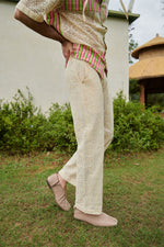 Load image into Gallery viewer, Beige Candy Crochet Trousers
