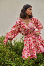 Load image into Gallery viewer, Le Blush Fleur Ruffle Baby Dress
