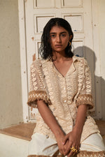 Load image into Gallery viewer, Caramel Desert Crochet Shirt
