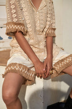 Load image into Gallery viewer, Caramel Desert Crochet Shirt
