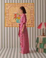 Load image into Gallery viewer, Draped Stripes Shirt Dress
