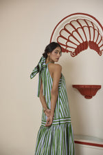 Load image into Gallery viewer, Forest Green Halter Maxi Dress
