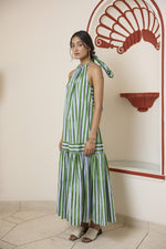 Load image into Gallery viewer, Forest Green Halter Maxi Dress
