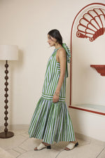 Load image into Gallery viewer, Forest Green Halter Maxi Dress
