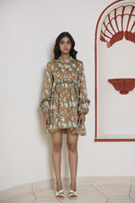 Load image into Gallery viewer, Umber Garden Ruffle Dress
