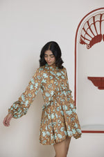Load image into Gallery viewer, Umber Garden Ruffle Dress
