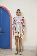 Load image into Gallery viewer, Prism Statement Scallop Dress
