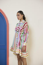 Load image into Gallery viewer, Prism Statement Scallop Dress
