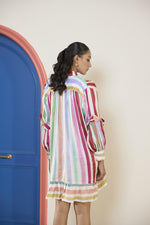 Load image into Gallery viewer, Prism Statement Scallop Dress
