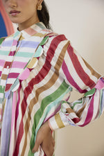 Load image into Gallery viewer, Prism Statement Scallop Dress
