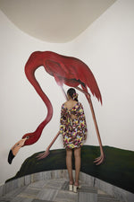 Load image into Gallery viewer, Abstract Dawn Wrap Mini Dress
