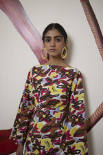 Load image into Gallery viewer, Abstract Dawn Wrap Mini Dress
