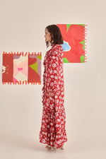 Load image into Gallery viewer, Rose Scarlet Ruffle Dress
