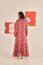 Load image into Gallery viewer, Rose Scarlet Ruffle Dress
