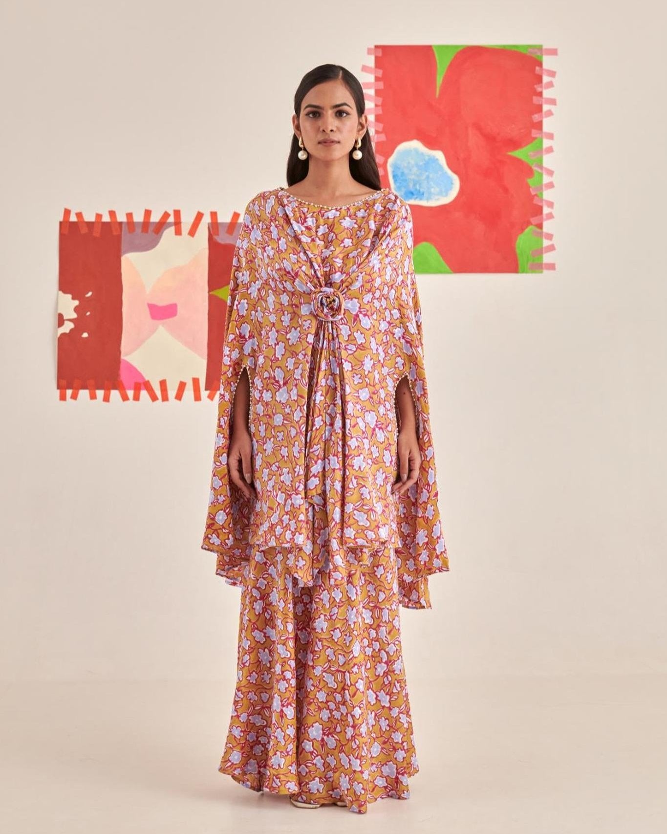 Rose Kaftan Skirt Co-ord