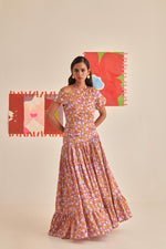 Load image into Gallery viewer, Gold Florentina Pleated Long Dress
