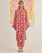 Load image into Gallery viewer, Rose Scarlet Relaxed Co-ord Set
