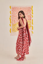 Load image into Gallery viewer, Rose Scarlet Slip Draped Dress
