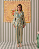 Load image into Gallery viewer, Evergreen Stripes Blazer Co-ord Set
