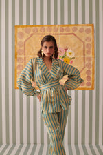 Load image into Gallery viewer, Evergreen Stripes Blazer Co-ord Set
