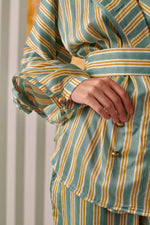 Load image into Gallery viewer, Evergreen Stripes Blazer Co-ord Set
