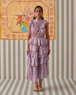 Load image into Gallery viewer, Criss Cross Frill Stripes dress
