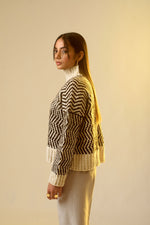 Load image into Gallery viewer, WAVES JACQUARD SWEATER
