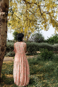 Amethyst Vintage Floret Long Tier Dress - Khajoor
