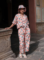 Load image into Gallery viewer, Outlined Florals Resort Co-ord Set - Khajoor
