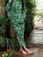 Load image into Gallery viewer, Botanical Vine Straight Trousers - Khajoor

