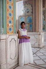 Load image into Gallery viewer, Lavender Long Tier Dress - Khajoor
