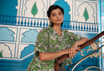 Load image into Gallery viewer, Botanical Vine Boxy Resort Shirt - Khajoor
