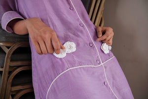 Lavender Resort Shirt Dress - Khajoor