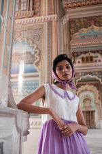 Load image into Gallery viewer, Lavender Long Tier Dress - Khajoor
